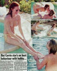 2. Tracy Shaw – topless by the pool, 2009