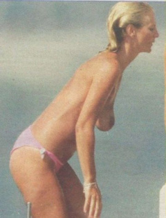 7. Ulrika Jonsonn – Topless swimming, 2002