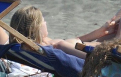 1. Vanessa Hessler – Topless sunbathing, 2010