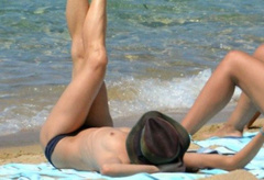 1. Vanessa Paradis – Topless sunbathing, 2012