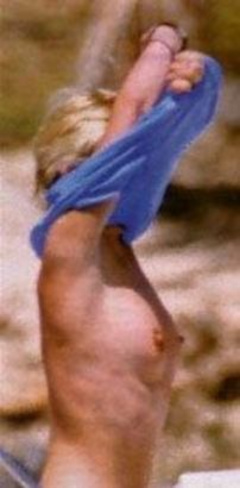 3. Zoe Ball – Topless sunbathing, 1999