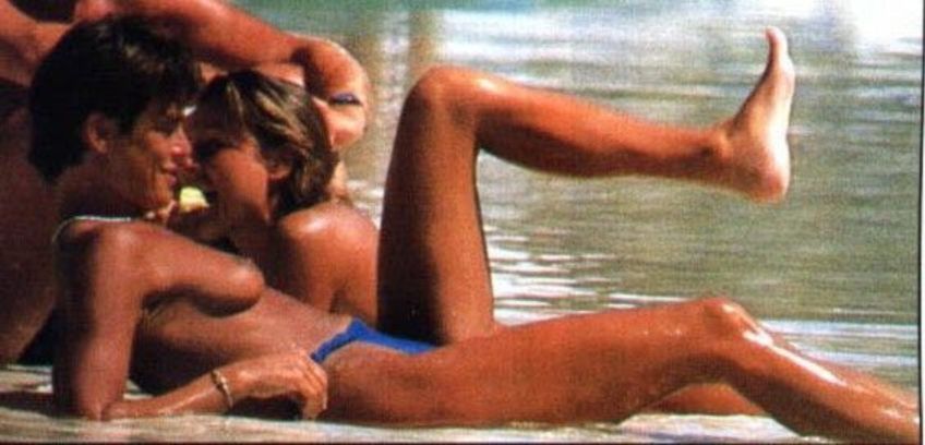 Princess Stephanie of Monaco - Topless sunbathing.