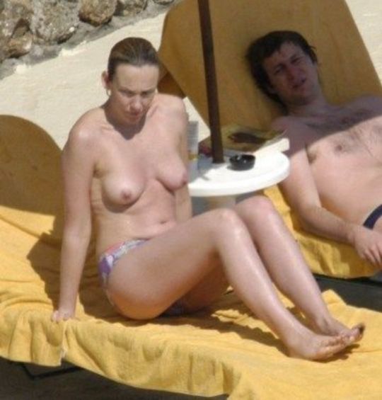 Toni Collette - Topless sunbathing, 2005.