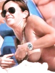 Cristina Parodi – Topless sunbathing, 2006