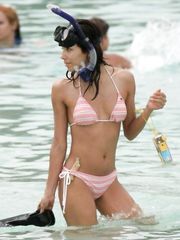 Eva Longoria – snorkeling in pink bikini, 2005