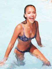 Jessica Alba – blue bikini