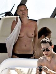 Kate Moss – topless on a yacht, 2009