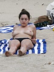 Kelly Brook – Topless sunbathing, 2008
