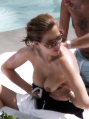 Melissa Theuriau – Topless sunbathing, 2009