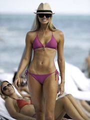 Stacy Keibler – purple bikini, 2009