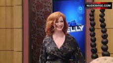 8. Christina Hendricks Breasts Bouncing – Live! With Kelly