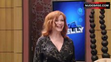9. Christina Hendricks Breasts Bouncing – Live! With Kelly