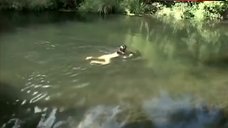 2. Megan Mcnally Nude Swimming in Pond – Three Bad Men