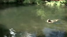 6. Megan Mcnally Nude Swimming in Pond – Three Bad Men