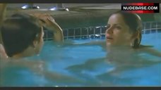1. Kim Dickens Naked Swimming in the Pool – Out Of Order