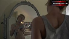 3. Kathleen Robertson Naked Boobs in Mirror – Boss