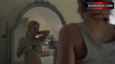 4. Kathleen Robertson Naked Boobs in Mirror – Boss
