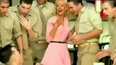 1. Christina Aguilera Flashing Panties – Candyman