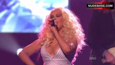 9. Christina Aguilera Decollete – The American Music Awards