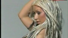 5. Christina Aguilera Hair Covering Breasts – Diary