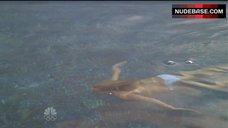 3. Yvonne Strahovski in Sexy White Bikini – Chuck