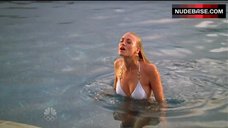 4. Yvonne Strahovski in Sexy White Bikini – Chuck
