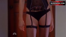 2. Yvonne Strahovski Sexy in Black Corset – Chuck