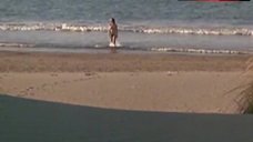 7. Sandrine Bonnaire Nude on Beach – Vagabond