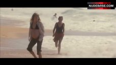 6. Pregnant Isabelle Carre in Black Bikini – Hideaway