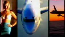 3. Flight Attendant Stacey Cadman in Lingerie  – Mile High