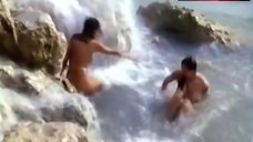 5. Barbara De Rossi Nude in Waterfall – La Cicala