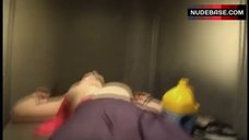 1. Ava Santana Lying Topless on Table – Outtake Reel