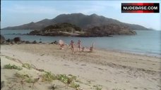 9. Olivia Pascal Shows Boobs and Pussy on Beach – Vanessa