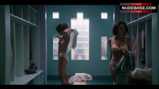 7. Alison Brie Nude in Locker Room  – Glow