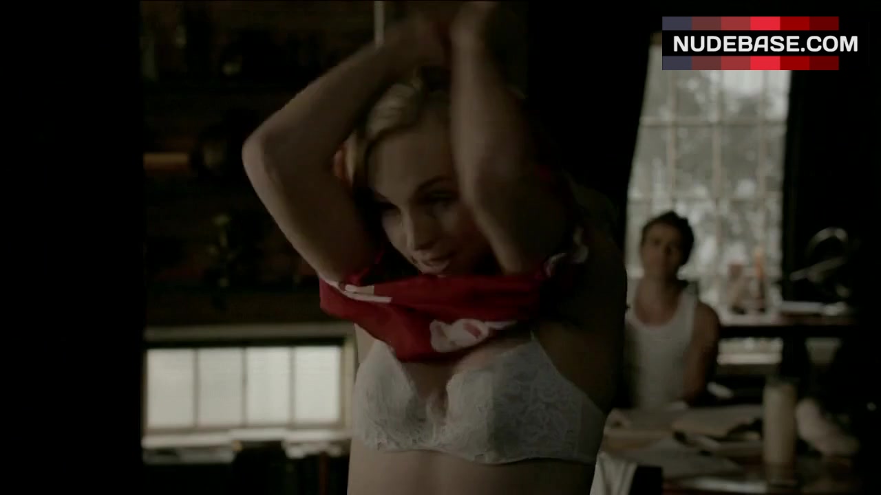 Candice Accola in Lace Bra – The Vampire Diaries (0:15) | NudeBase.com