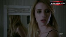 8. Emma Roberts in Leopard Lingerie – American Horror Story