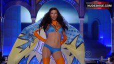 8. Adriana Lima in Blue Bra and Panties – The Victoria'S Secret Fashion Show 2011