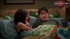 8. Jennifer Taylor Sexy in Black Lingerie – Two And A Half Men