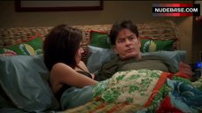 9. Jennifer Taylor Sexy in Black Lingerie – Two And A Half Men