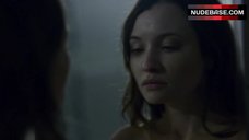 7. Emily Browning Shows Naked Breasts – American Gods