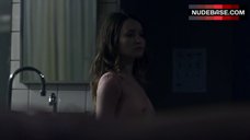 Emily Browning Shows Naked Breasts – American Gods