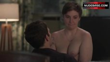 10. Lena Dunham Shows Tits in Sex Scene – Girls