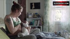 10. Lena Dunham Breast Feeding – Girls