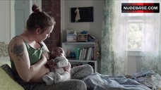 3. Lena Dunham Breast Feeding – Girls