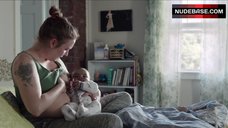 4. Lena Dunham Breast Feeding – Girls