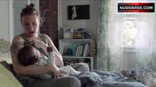 8. Lena Dunham Breast Feeding – Girls