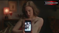 7. Lena Dunham Shows Naked Tits – Girls