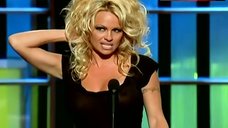 7. Pamela Anderson Nude Tits Under See Through Top – Comedy Central Roast Of Pam Anderson