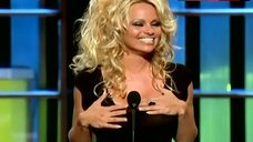 1. Pamela Anderson Nipples Through Dress – Comedy Central Roast Of Pam Anderson
