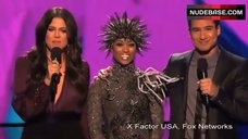 2. Khloe Kardashian Decollete – The X Factor